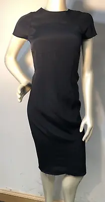 Zac Posen Black Knee Length Bodycon Dress Size 4 Open Back Bin-N • $27.49