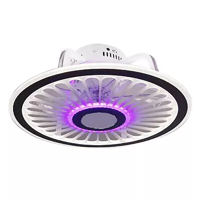 3-Color Invisible Ceiling Fan Light W/Remote Modern Dimmable LED Chandelier Lamp • $52.64
