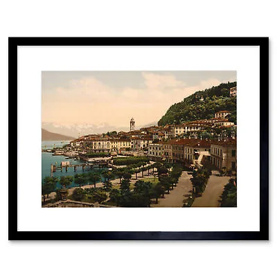 Photo Bellagio General Lake Como Italy Coast Architecture Framed Print 12x16  • £26.99