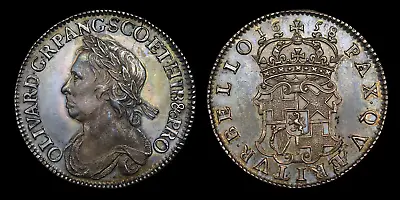 Oliver Cromwell 1658 Silver Halfcrown Au 55 • £7995