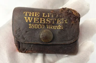 Vintage Miniature Webster's Dictionary Leather 1800 Words Miniature Dictionary • $55