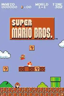 SUPER MARIO BROS. LEVEL 1-1 24x36 POSTER NEW FUN GAMING GAMER NINTENDO LUIGI!!!! • $17.99