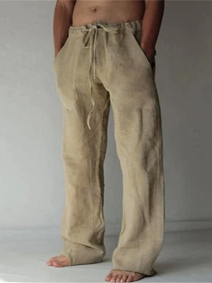 $19.77 • Buy Mens Summer Cotton Linen Baggy Harem Pants Beach Yoga Loose Trousers Casual