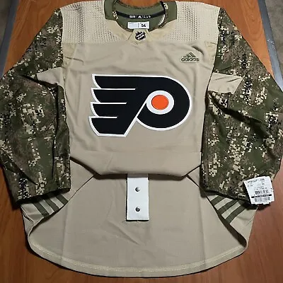 MiC Adidas Authentic Philadelphia Flyers Military NHL Hockey Jersey Camo 54 • $300