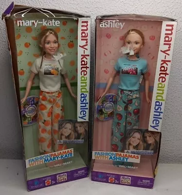 Vintage Mattel Mary-Kate & Ashley Fashion Pajama Walmart Dolls Damaged Boxes • $100