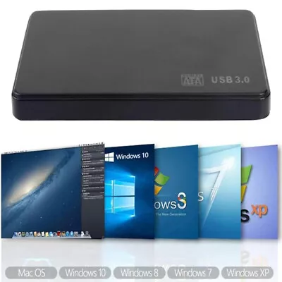 USB 3.0 SATA External Hard Drive Case 2.5  Enclosure Caddy SATA HDD/SSD UK • £4.26