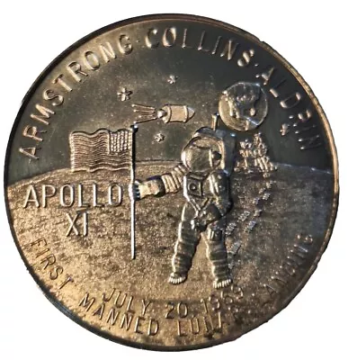 1969 NASA APOLLO 11 Medal Armstrong Collins Aldrin 1rst Moon Landing VTG • $5.95