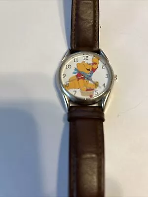 Disney Winnie The Pooh Watch Vintage TIMEX Eating Cherries Working New Battery • $29.99