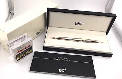 MONTBLANC 145 Solitaire PURE SILVER FOUNTAIN PEN Sterling Silver 18K EF Nib NEW • $894