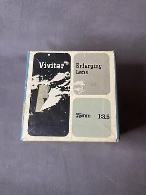 Vintage Vivitar Enlarging Lens 75mm 1:3.5 Made In Japan In Original Box • $12.50