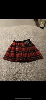 Next Girls Red Tartan Check Skirt 18-24 Months • £5