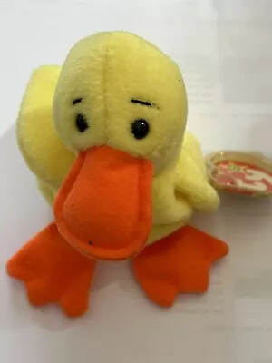 TY BEANIE BABY “QUACKERS”  The DUCK 1993- RETIRED- PVC PELLETS- DATE ERROR • $79.99