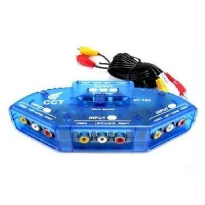 3 Way Audio Video AV RCA Switch Switcher Selector Box Splitter For XBOX DVD PS3 • $8.34