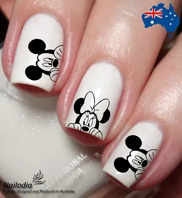 Mickey & Minnie Mouse Nail Art Decal Sticker Water Transfer Slider • $3.56