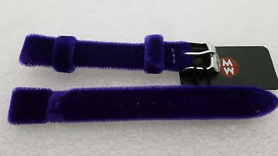 Genuine Michele 12mm  Purple Velvet  Watch Band Strap NEW • $12.77