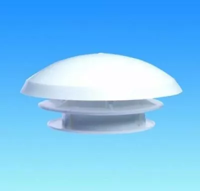 £12.95 • Buy Caravan Motorhome Mushroom Roof Free Flow Of Air Vent & 80 Mm Connector 900035