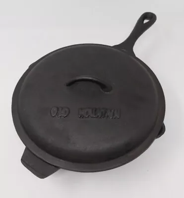 Vtg Rare Old Mountain Deep Fry Skillet + Lid Handle Double Spout • $72