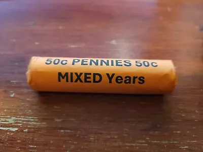 $5.50 • Buy US 50 Mixed Wheat Lincoln Pennies Coins Lot (Various Dates) 1Roll Circulated.