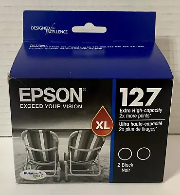 EPSON 127 XL Black Ink Catridges 2-Pack 03/2024 • $40