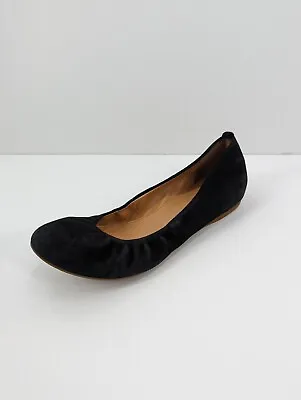 Women's J. Crew Anya Black Suede Leather Ballet Flats Size 7 58787 • $28.99