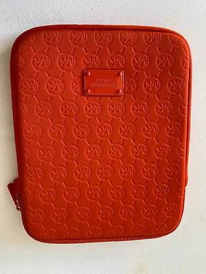 Michael Kors Orange Neoprene Fabric IPad Tablet Case Sleeve Zip Bag • $8