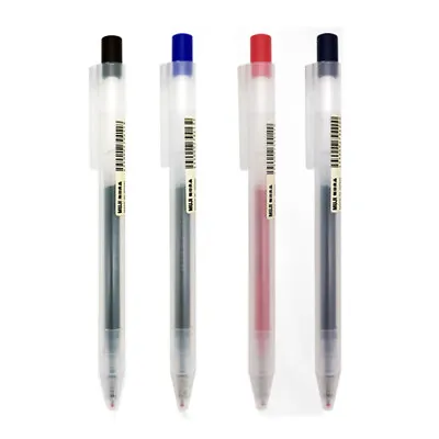 Genuine MUJI MoMA Gel-Ink 0.5mm Press Pen Ballpoint Pens Blue/Black/Red/Darkblue • $7.99