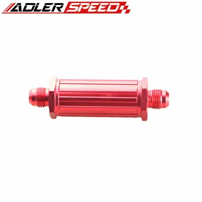 AN-6 6AN -6AN Billet Aluminum Magnetic Fuel Filter 150 Micron Red Anodized • $10