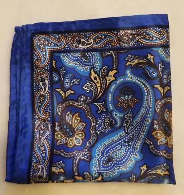 Blue Paisley Pocket Square • $15