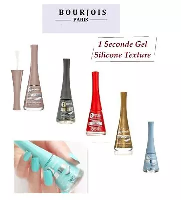 Bourjois 1 Seconde Nail Polish Gel Silicone Texture Quick Dry One Coat -9 Ml • £3.99