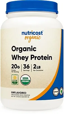 Nutricost Organic Whey Protein Powder (Unflavored) 2 LB - Non-GMO • $59.95