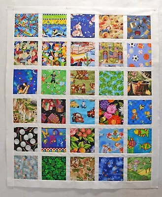 I-SPY Baby Quilt Top #475- Size 35  X 41 - I SPY ISPY LAP QUILT Toddler Quilt • $20
