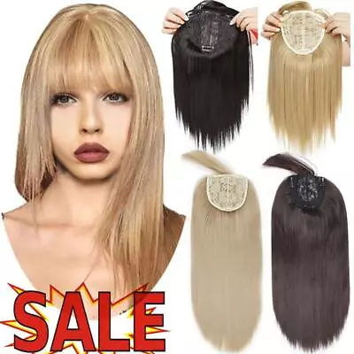 Women Real Thick Hair One Piece Hair Clip In As Human Hair Extensions Top Topper • £14.79