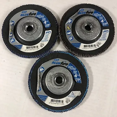 Lot Of 3 Norton Flap Disc Blue 80G 4-1/2  662544611731 (4795) • $29.99