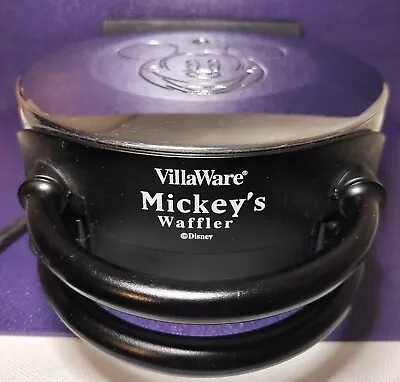 VillaWare Mickey's Waffler Disney Mickey Mouse Waffle Maker Tested Working • $14.99