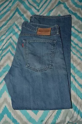 Levi's 527 Blue Jeans Size 36x30 Boot Cut Low Rise Faded Very Good Conditions • $29.99