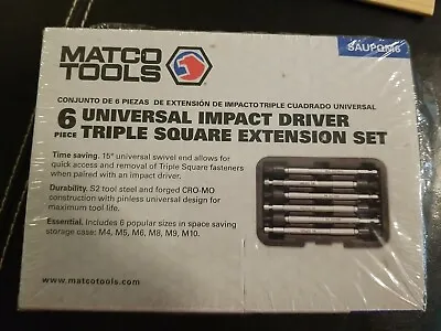 Matco 6pc Universal Impact Driver Triple Square Extension Set S.A.U.P.Q.M.6 • $120