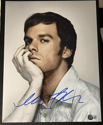 MICHAEL C HALL SIGNED AUTOGRAPH DEXTER 11x14 BECKETT BAS DEXTER NEW BOOD • $150