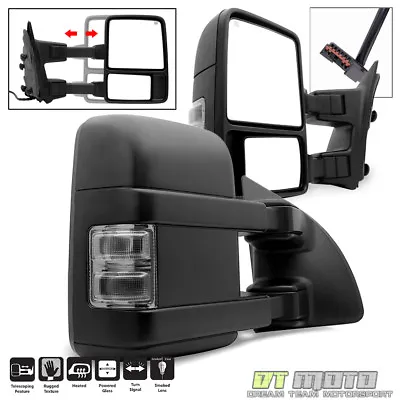 <08 Style> SMOKE 99-07 Ford F250 F350 SuperDuty Power+Heated+Signal Tow Mirrors • $116.96