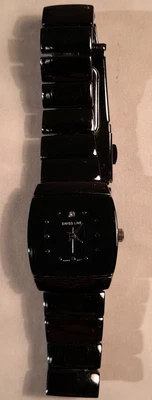 £5 • Buy Swiss Line Ladies Watch - Black Hematite Look Quartz. Nickel Safe. New Battery.