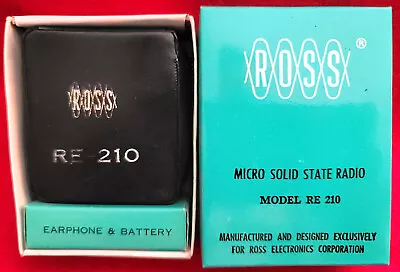 Vintage ROSS Micro Solid State Transistor Radio Model RE 210 In Box Case • $49