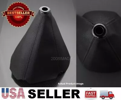 Universal 4 Seams Black Synthetic Leather Shifter Shift Gear Knob Boot For VW • $11.91