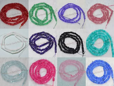Lots Natural 2x4mm Multi-Color Faceted Gemstone Abacus Rondelle Loose Beads 15   • $2.99