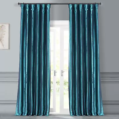 HPD Half Price Drapes Faux Silk Taffeta Curtains For Bedroom & Living Room 96... • $39.99