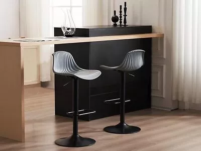 Modern Bar Stools Set Of 2 Adjustable Swivel Bar Chairs With Backrest Armle... • $90.85