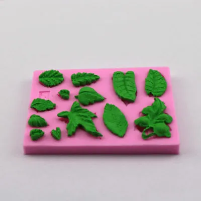 LEAF LEAVES Silicone Fondant Cake Topper Mold Mould Chocolate Candy Baking • £3.89