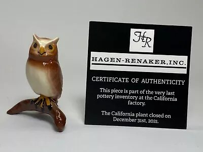 Hagen Renaker #70 3369 Miniatures Horned Owl On Stump NOS Last Of Factory Stock • $14.99