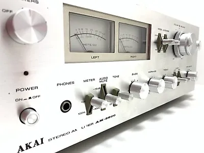 Akai AM-2800 Stereo Amplifier 160 Watts RMS Vintage 1976 Working 100% Good Look • $1727.02
