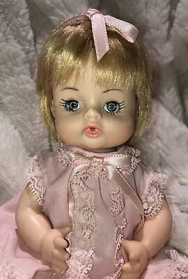 Vintage 1965 Madame Alexander 8” Sweet Tears Blonde Baby Doll Sleep Eyes • $19.99