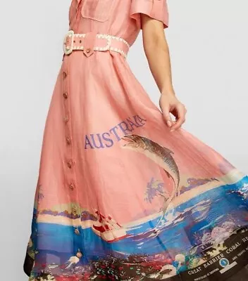 Zimmermann Postcard Runway Midi Dress Size 3/14  • $1100