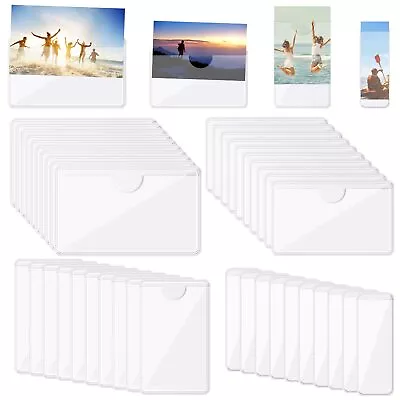 120 Pieces Self Adhesive Label Holder Index Card Holder Clear Pocket Sleeves ... • $22.10
